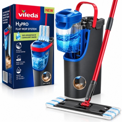 Foto van Vileda H2Pro Flatmop Dweilsysteem