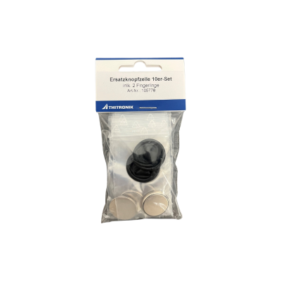 CR2032 knoopcel set 10 stuks incl vingerhoesjes Foto van CR2032 knoopcel set 10 stuks incl vingerhoesjes