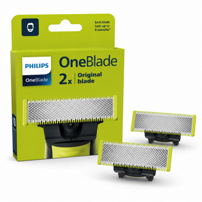 Foto van Philips OneBlade QP220/51 Vervangmesjes - 2 Stuks