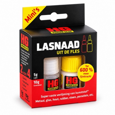 Foto van HG Powerglue Lasnaad uit de Fles Mini Reparatiekit (5g + 10g)
