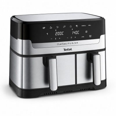 Foto van Tefal Dual Easy Fry & Grill EY905D Airfryer XXL
