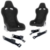Image of M2 Motorsport GTR Seat Set with Destroy or Die Side Mount Brackets – Mazda MX-5 NA/NB​
