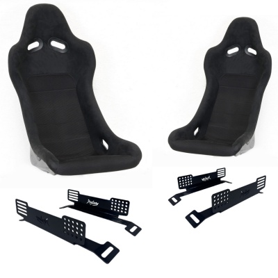 Foto van M2 Motorsport GTS Seat Set with Destroy or Die Side Mount Brackets – Mazda MX-5 NA/NB​