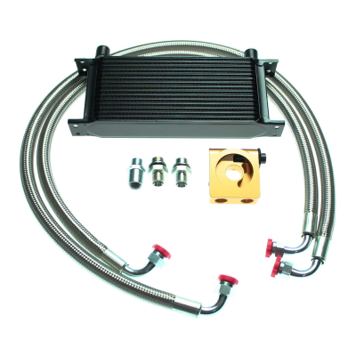 Thermostatic 13- Row Oil Cooler Kit With Two Sensor Ports For Mazda Mx-5 Miata Foto van Thermostatic 13- Row Oil Cooler Kit With Two Sensor Ports For Mazda Mx-5 Miata