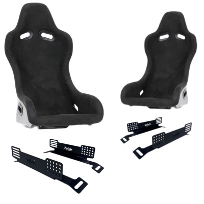 Foto van M2 Motorsport GTR Seat Set with Destroy or Die Side Mount Brackets – Mazda MX-5 NA/NB​