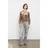 Afbeelding van Aldo Martins velours beige bomber jasje Leto