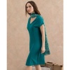 Afbeelding van Surkana jurk blauw groen V hals Lipo
