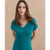 Afbeelding van Surkana jurk blauw groen V hals Lipo