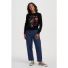 Afbeelding van Sugarhill top truitje visc cotton eend zwart mix Rita