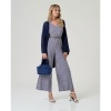 Afbeelding van Surkana jumpsuit blauw cross neck hice