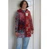 Afbeelding van Kooi Knitwear rood beige vest wolmix Adriel
