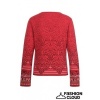 Afbeelding van IVKO vest wol rood ronde hals 252721