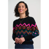 Afbeelding van Sugarhill truitje visc cotton bloem zwart Rita