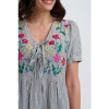 Afbeelding van Sugarhill jurk viscose/lin. smock Ruby