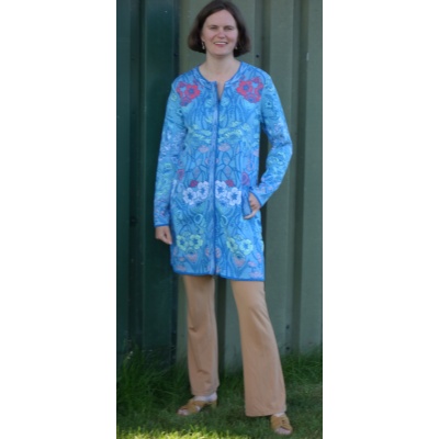 Foto van Kooi Knit lang vest creme cotton Sohol