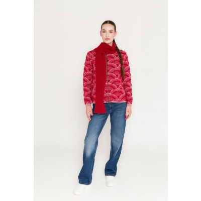 Foto van Kooi Knitwear vest wol mohair red Vista