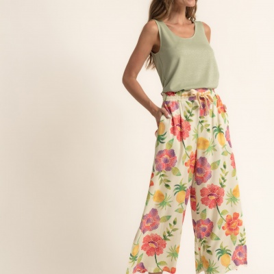 Foto van CMS love broek geel mix viscose Florisa