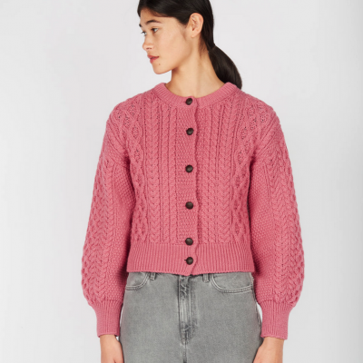 Foto van IrelandsEye vest cropped rosa MI wol A950