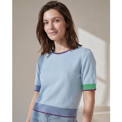 Foto van Surkana top trui bamboo blauw Inko