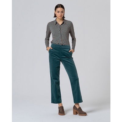 Foto van Surkana rechte broek corduroy blauw Liyu