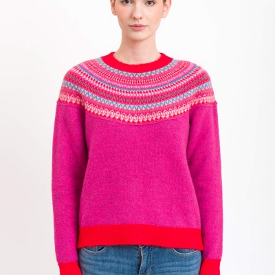 Foto van Kooi Knitwear trui pink wolmix Ruan