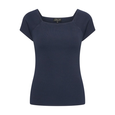 Foto van Zilch top bamboo navy donkerblauw