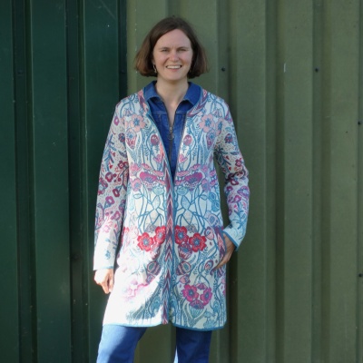 Foto van Kooi Knit lang vest creme cotton 25009