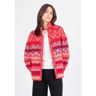 Foto van IVKO jacket vest wol mix rood 252610