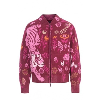 Foto van IVKO vest rits wolmix cherry 262616