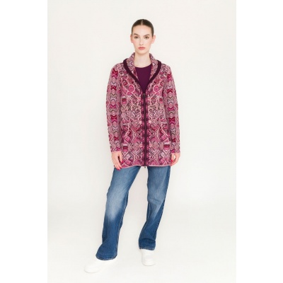 Foto van Kooi vest wol rose berry Anarita