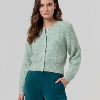 Foto van Surkana vest cardigan groen Sani