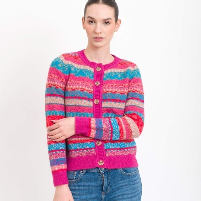 Foto van Kooi vest wolmix pink Velsa