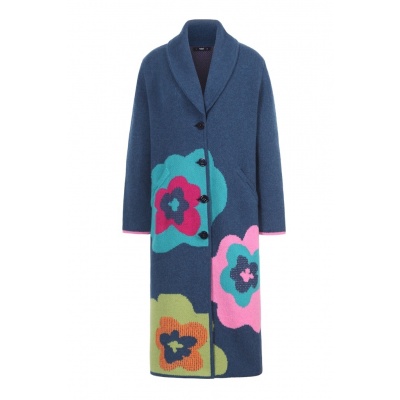 Foto van IVKO vest lang coat blauw 262503