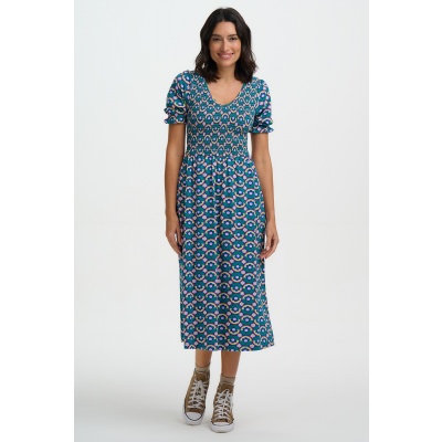 Foto van Sugarhill jurk jurk katoen navy Daphne