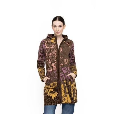 Foto van Kooi Knitwear vest wol bruin grijs Kia