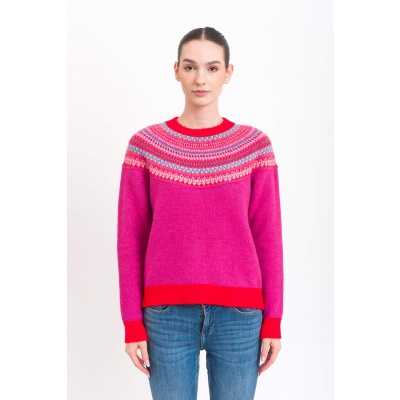 Foto van Kooi Knitwear trui pink wolmix Ruan