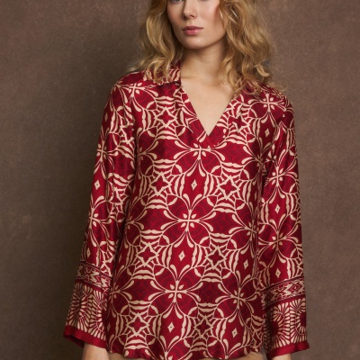 Foto van Tinta Bariloch blouse viscose rood