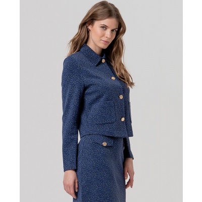 Foto van Surkana kort jasje blauw cotton mix buts