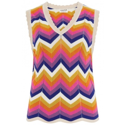 Foto van Sugarhill top mix color katoen Rosy