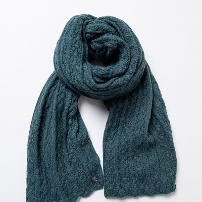 Foto van Surkana sjaal 37 x 190 cm wolmix petrol Buca