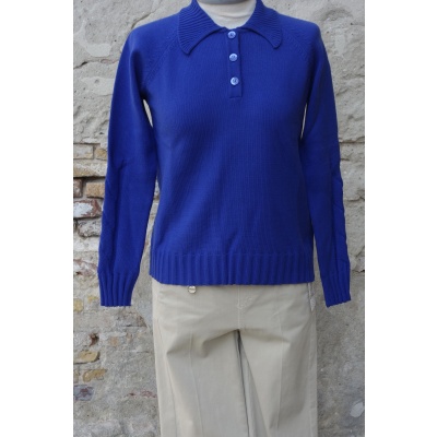 Foto van Kris Cassia trui blauw modal mix 781051