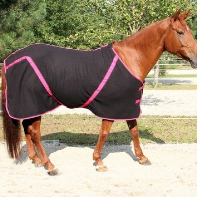 Fleece RugBe Classic Zwart/roze Fleece RugBe Classic Zwart/roze
