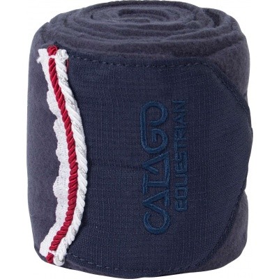 CATAGO Diamond fleece bandages navy/rood 4 st CATAGO Diamond fleece bandages navy/rood 4 st