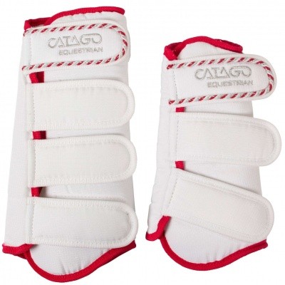 CATAGO Diamond dressage boots wit/rood CATAGO Diamond dressage boots wit/rood