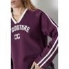 Afbeelding van CO’COUTURE BATU V-SWEAT *IN PLUM & BROWN