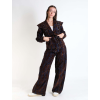 Afbeelding van BALLOON JEANS WITH BROWN VELVET LOOK PATTERN