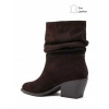 Afbeelding van SUEDE SLOUCHY ANKLE BOOTS LOW WIDE HEEL