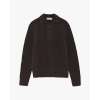 Afbeelding van MAN. MINIMUM KNITTED POLO LS KNIT BROWN 