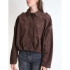 Afbeelding van SUEDE LOOK JACKET DARKBROWN