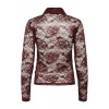Afbeelding van GESTUZ LEALA SHIRT LACE BURGUNDY